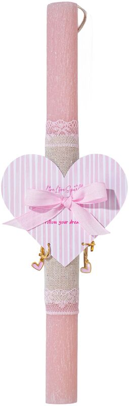 Λαμπάδα Σκουλαρίκια Κρίκος Καρδιές Σε Χάρτινη Καρδιά (ML26025)