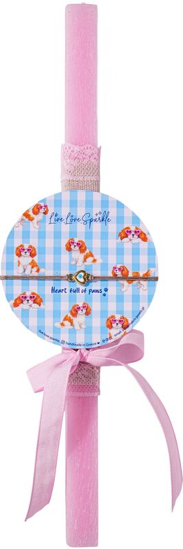 Λαμπαδάκι Βραχιόλι Επίχρυση Καρδιά Μάτι 1.3cm (ML26033)