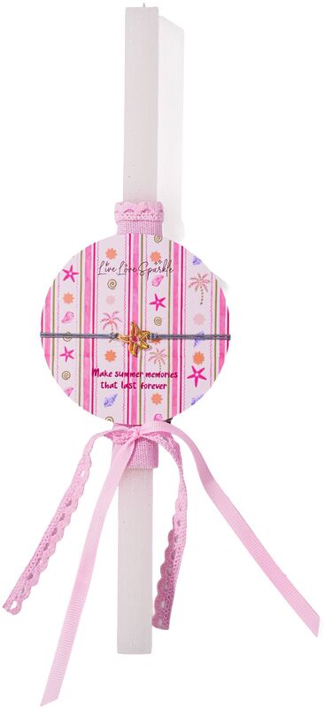 Λαμπαδάκι Βραχιόλι Επίχρυσος Αστερίας Περίγραμμα 1.6cm (ML26037)