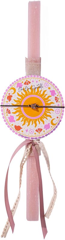 Λαμπαδάκι Βραχιόλι Πεταλούδα Ροζ Glitter 0.9cm (ML26039)