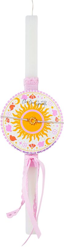 Λαμπαδάκι Βραχιόλι Επίχρυσος Ήλιος 1.1cm (ML26042)