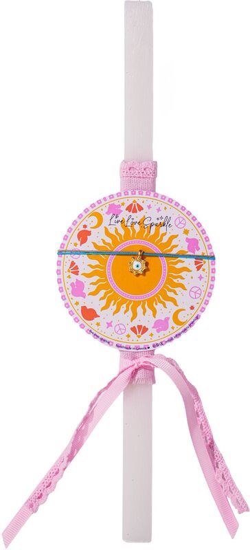 Λαμπαδάκι Βραχιόλι Επίχρυσος Ήλιος Μάτι 1cm (ML26044)