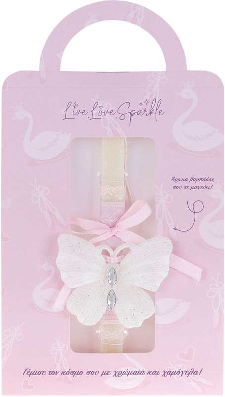 Λαμπάδα Πεταλούδα Στρας 10cm (ML26071)