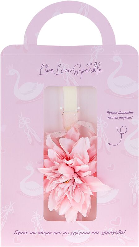 Λαμπάδα Λουλούδι Ροζ Ντάλια 16cm (ML26075)