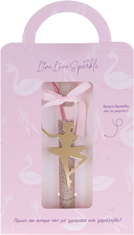 Λαμπάδα Plexi Καθρέπτης Μπαλαρίνα 10cm (ML26083)