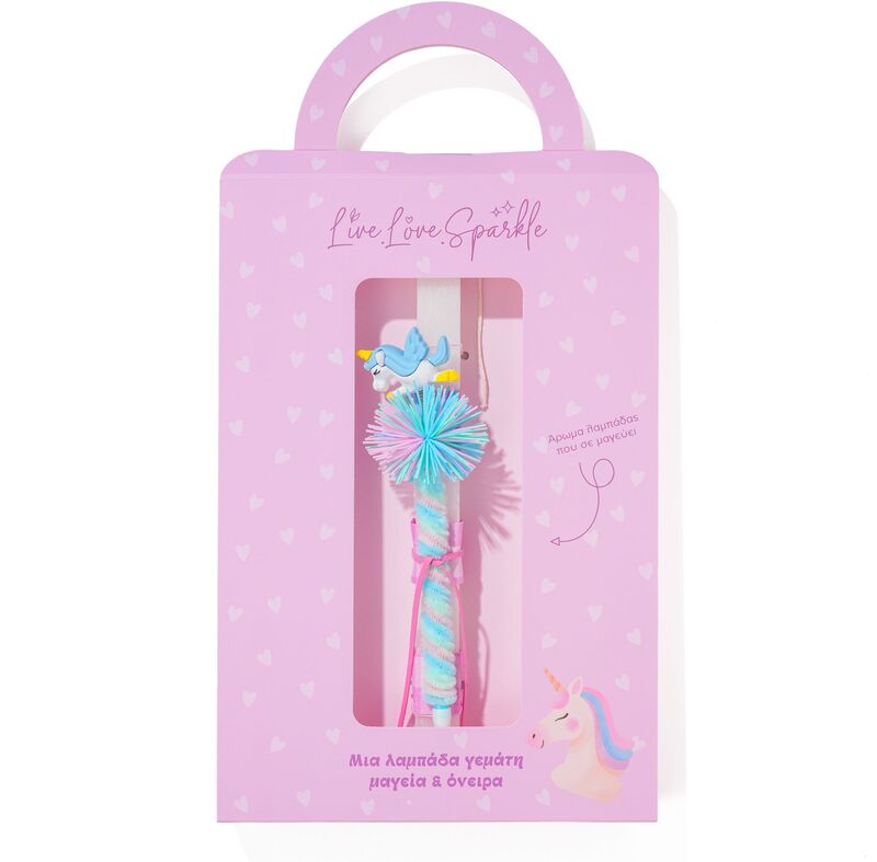 Λαμπάδα Στιλό Γαλάζιο Unicorn 20cm (ML26086)