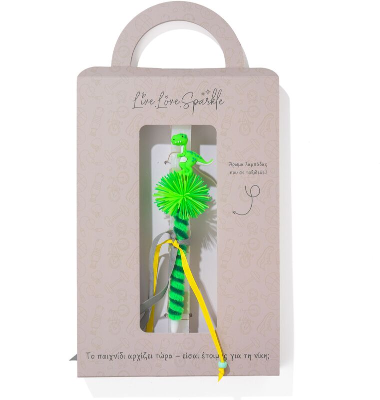 Λαμπάδα Στιλό Πράσινο Δεινοσαυράκι 20cm (ML26087)