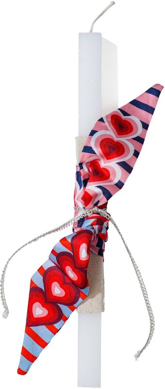 Λαμπάδα Μαντήλι Καρδούλες 90Χ5cm (ML26114)