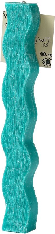 Λαμπάδα Κύμα Πετρόλ-Τιρκουάζ 22cm (ML25400-1)