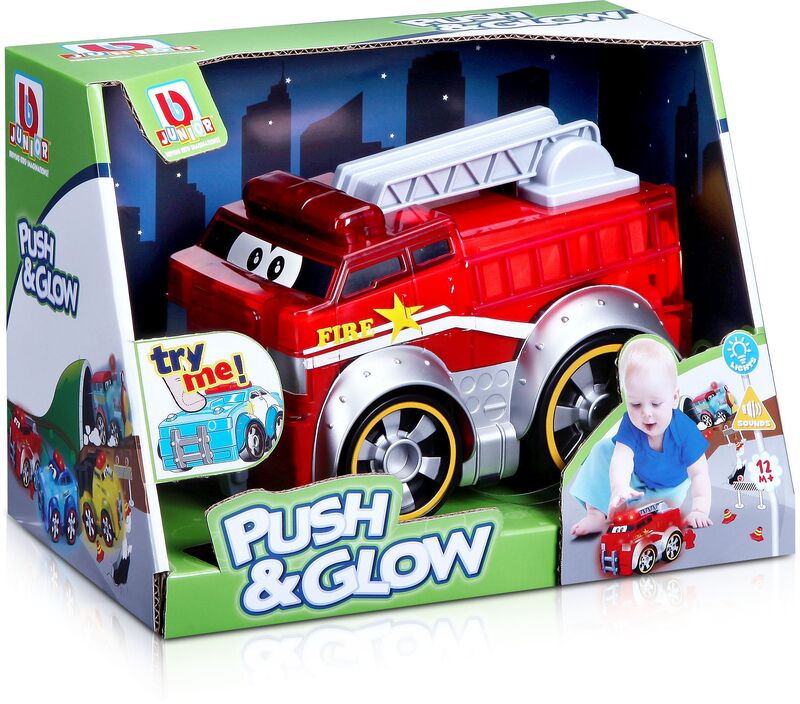 Burago Junior Fire Truck Push & Glow (16-89006) - φωτογραφία 2
