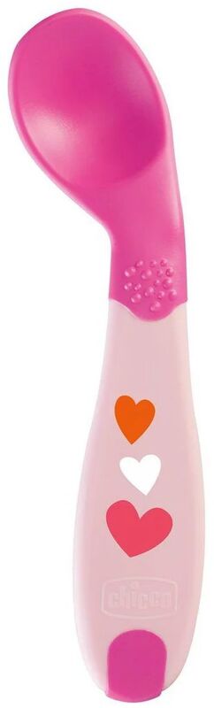 Chicco Κουτάλι Σιλικόνης Αρχής 8+Μηνών Κορίτσι (F01-16100-10)