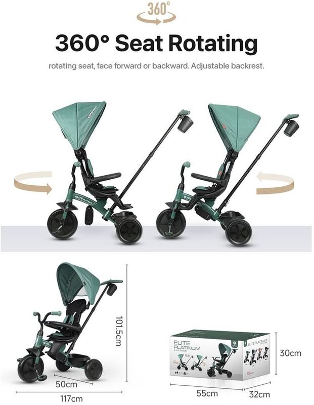 QPlay Τρίκυκλο Elite Platinum Green (01-1212074-01) φωτογραφία