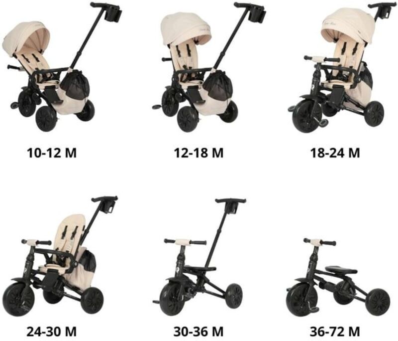 QPlay Τρίκυκλο Nova Max 6 in 1 Beige (01-1212078-01) - φωτογραφία 2
