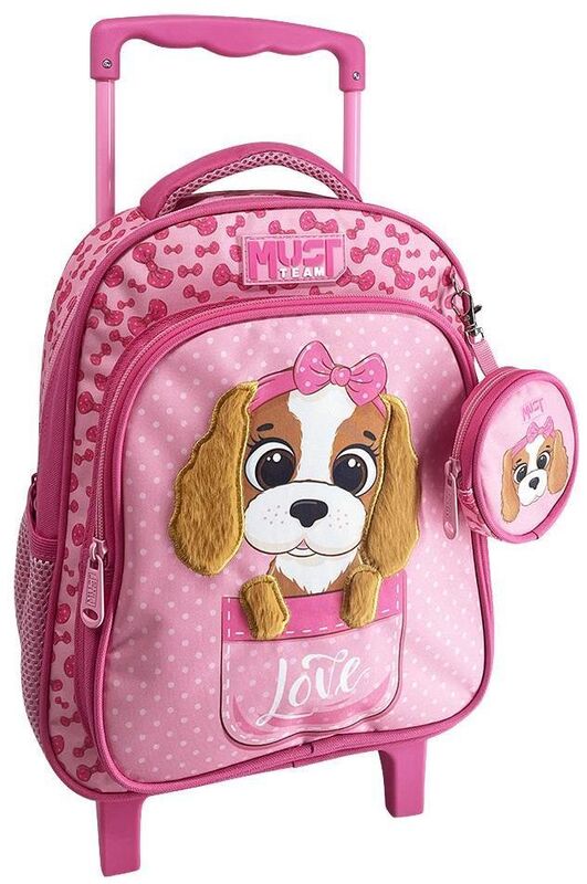 Must Team Dog With Ροζ Bow 26 Σακίδιο Νηπιαγωγείου Trolley (000587294)