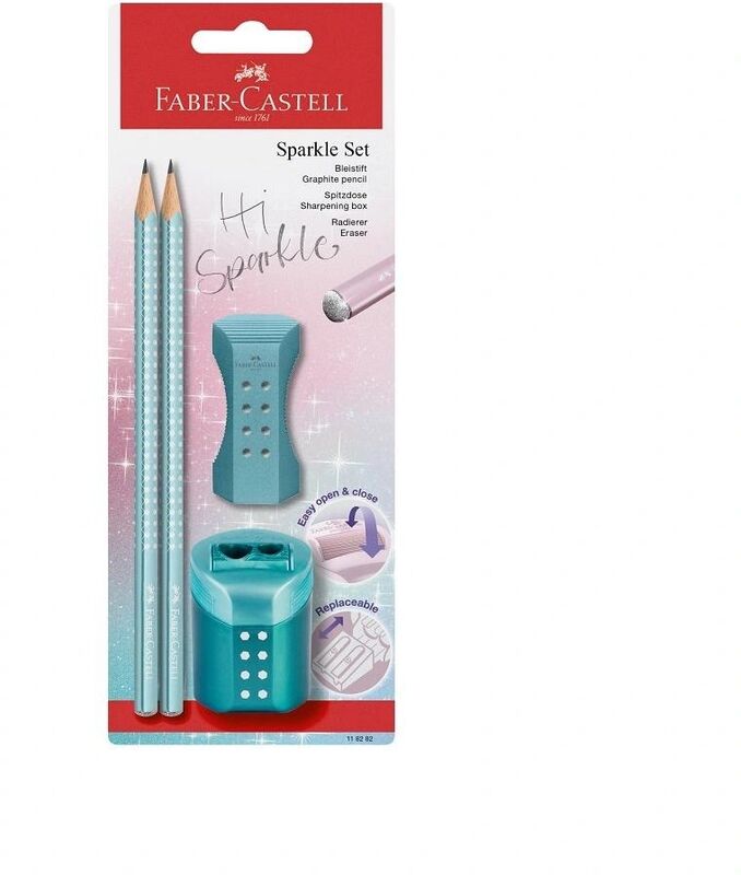 Faber Castell Μολύβια Sparkle II 2Τμχ+Γόμα Roll-On +Διπλή Ξύστρα Roll-On-3 Σχέδια (12310780) φωτογραφία