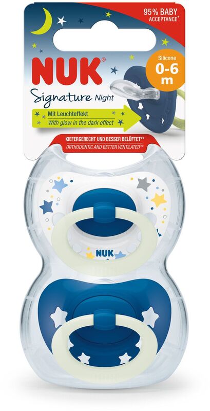 Nuk Πιπίλα Σ Μ1 Signature Night Με Θήκη 2Τμχ-2 Σχέδια (10175270) φωτογραφία