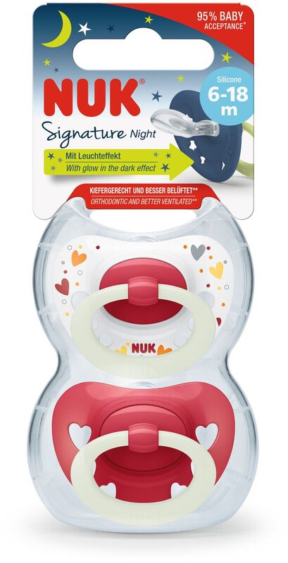 Nuk Πιπίλα Σ Μ2 Signature Night Με Θήκη 2Τμχ-2 Σχέδια (10176276) φωτογραφία