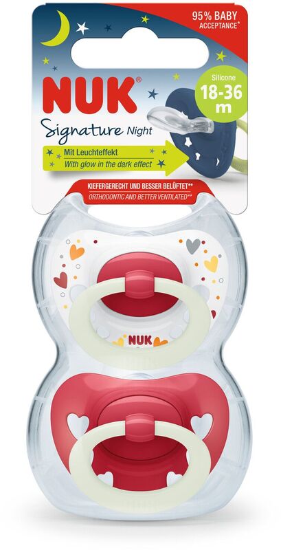 Nuk Πιπίλα Σ Μ3 Signature Night Με Θήκη 2Τμχ-2 Σχέδια (10177166) φωτογραφία