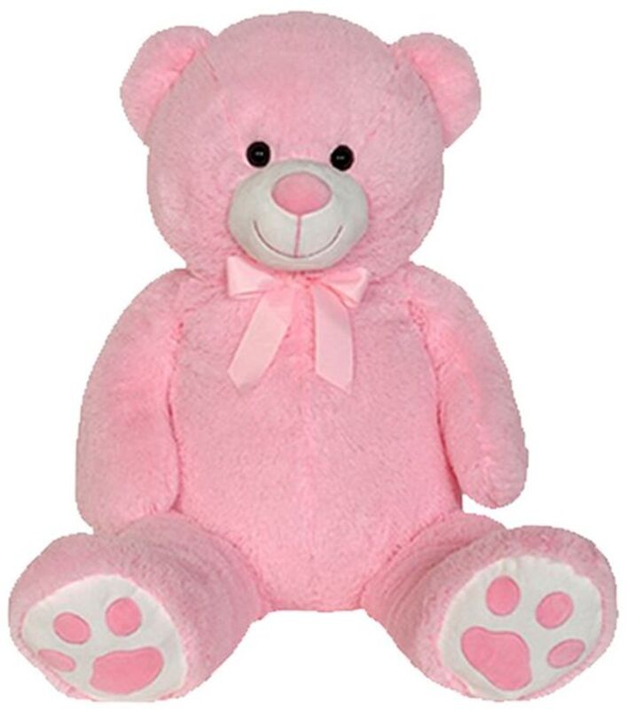 Λούτρινο Αρκούδα Ροζ 100cm (B1289-1)