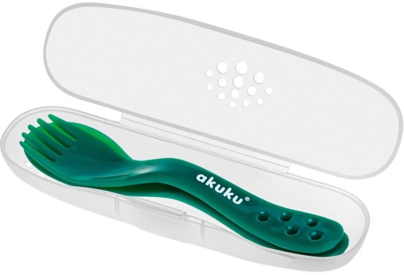 Akuku Σετ Πιρούνι-Κουτάλι Σε Θήκη Πράσινο (A0074) φωτογραφία