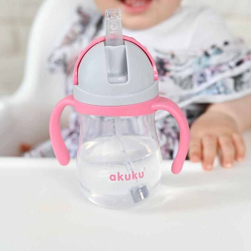 Akuku Ποτηράκι Με Καλαμάκι & Βαρίδι Pink (A0676) φωτογραφία