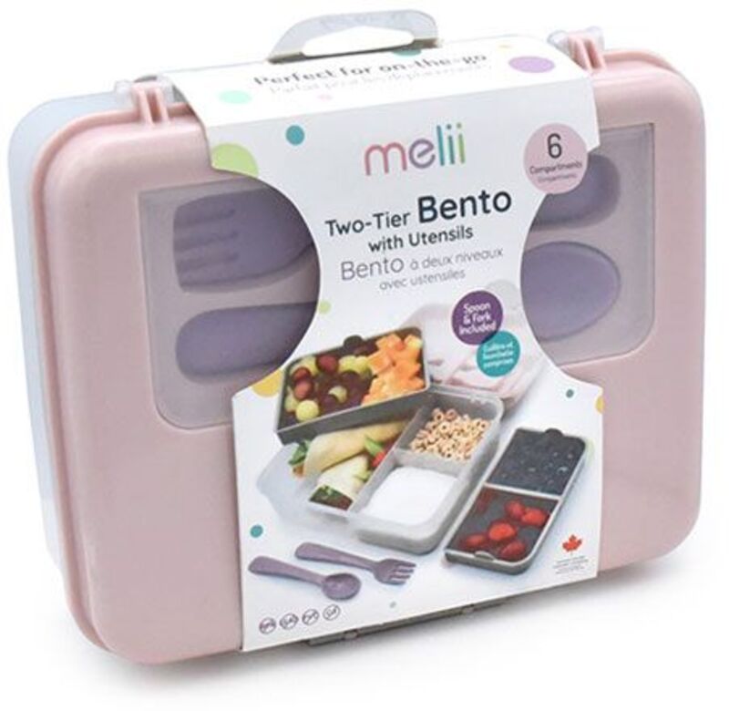 Melii Φαγητοδοχείο Με Κουτάλι & Πιρούνι Pink (MEL21500)