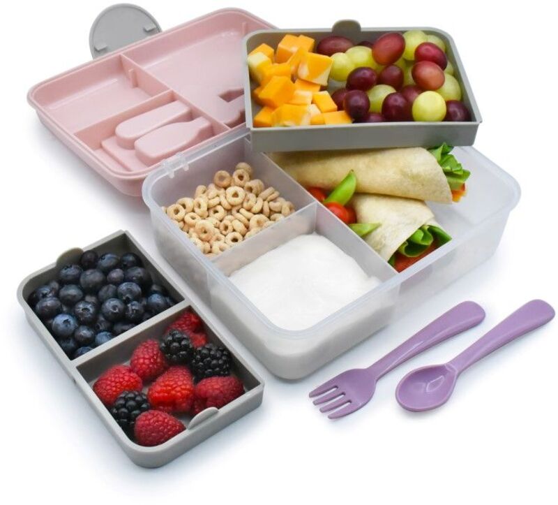 Melii Φαγητοδοχείο Με Κουτάλι & Πιρούνι Pink (MEL21500) φωτογραφία