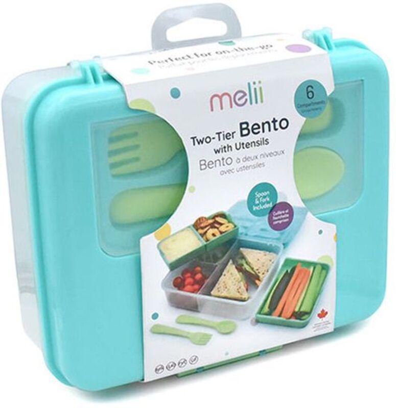 Melii Φαγητοδοχείο Με Κουτάλι & Πιρούνι Blue (MEL21510)