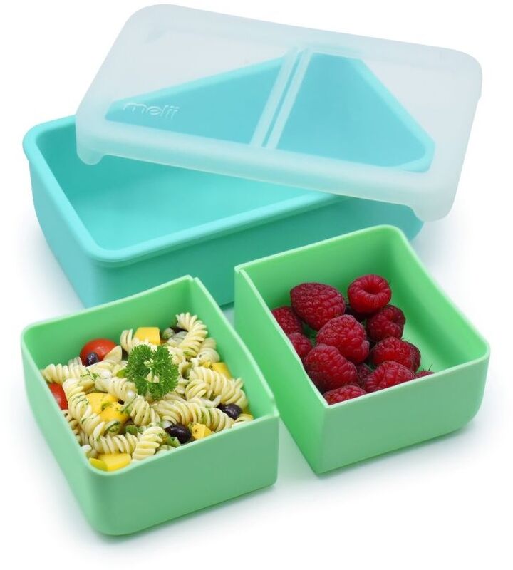 Melii Φαγητοδοχείο Σιλικόνης Με Ασποσπώμενα Διαχωριστικά Blue (MEL22310) φωτογραφία