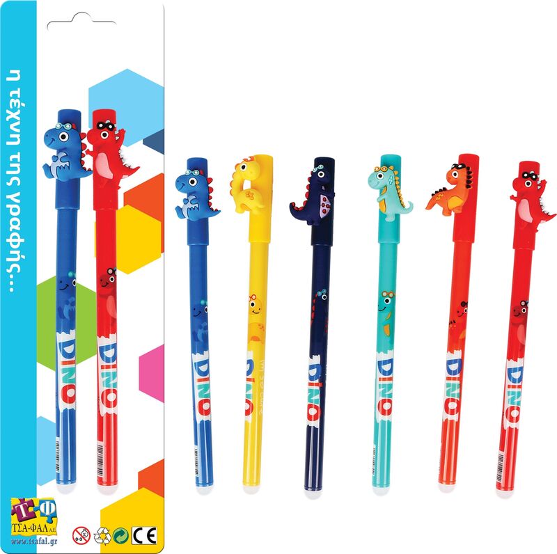 Στυλό Dino 2Τμχ-6 Σχέδια (Σ04662)