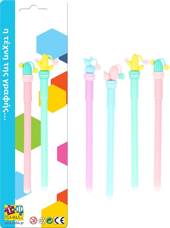 Στυλό Cactus 2Τμχ-4 Σχέδια (Σ04672)