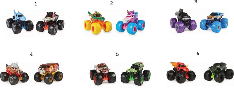 Monster Jam Mini Όχημα 1:64 2Τμχ-6 Σχέδια (6064128) - φωτογραφία 2