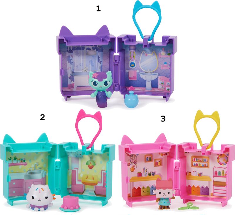 Gabby's Dollhouse Mini Σπιτάκια Με Κλιπ-3 Σχέδια (6065945) φωτογραφία
