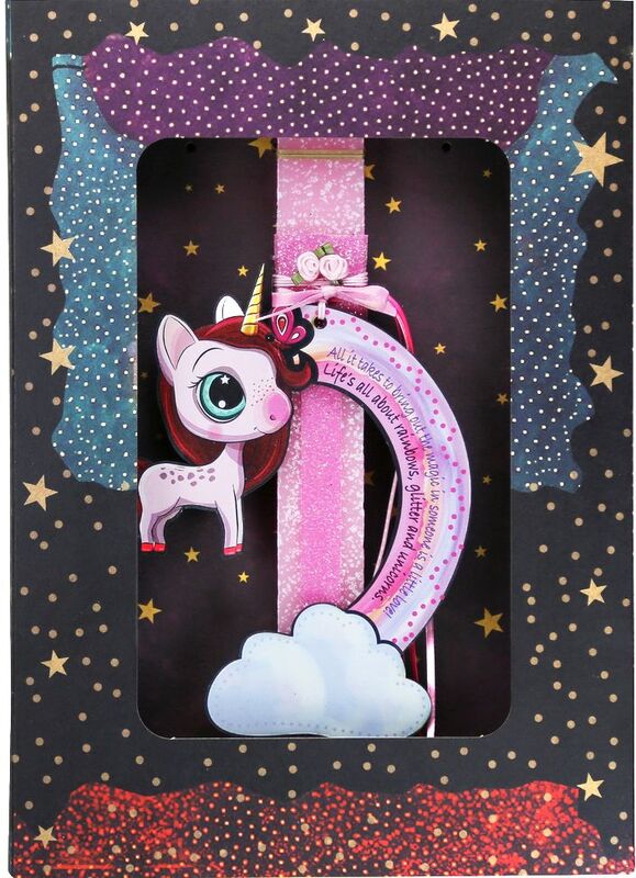 Λαμπάδα Μονόκερος Rainbow Πεταλούδα (LA23018A) φωτογραφία