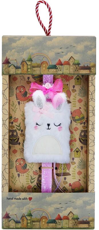 Synchronia Λαμπάδα Μπλοκ Λούτρινο Κουνελάκι (LA25004B)