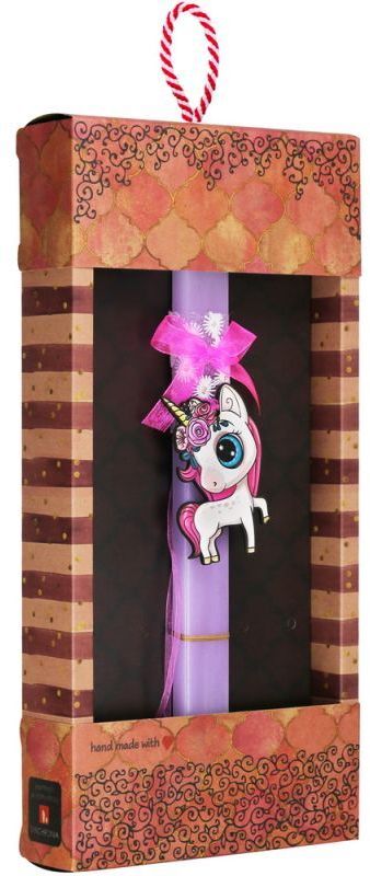 Λαμπάδα Μονόκερος Με Λουλούδια (LA25036P) φωτογραφία