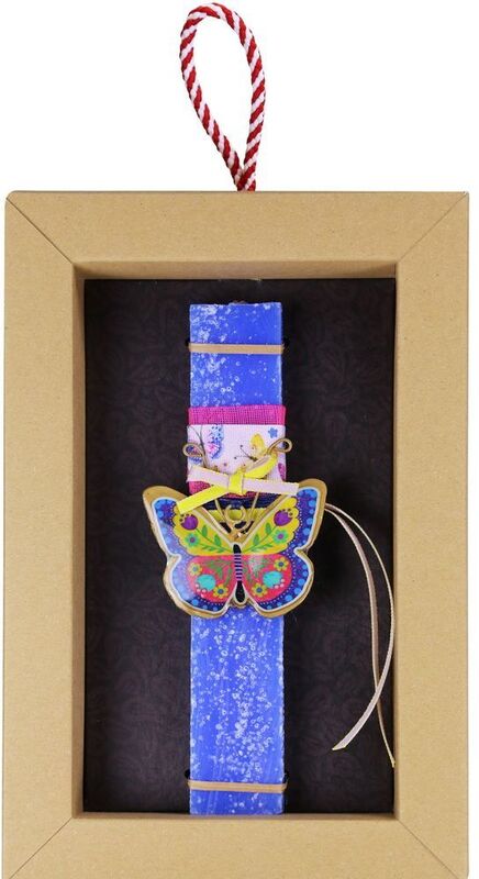 Λαμπάδα Πεταλούδα Φλοράλ-Μπλε (LA26005D) φωτογραφία