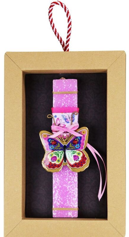 Λαμπάδα Πεταλούδα Φλοράλ-Ροζ (LA26005B) φωτογραφία