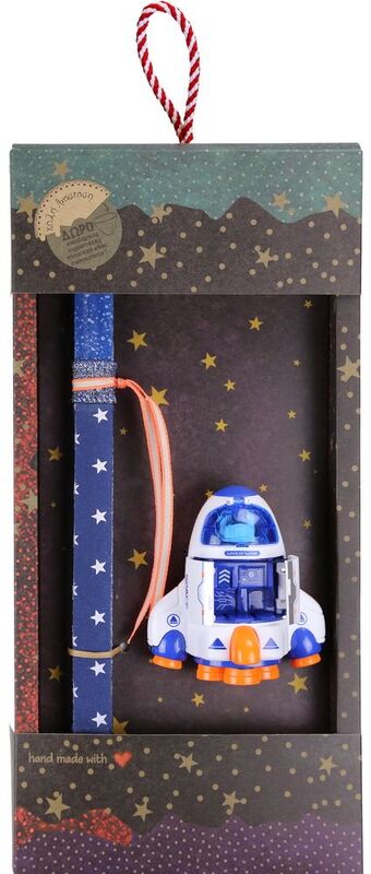 Λαμπάδα Rocket Space Πύραυλος Orange (LA26022C)