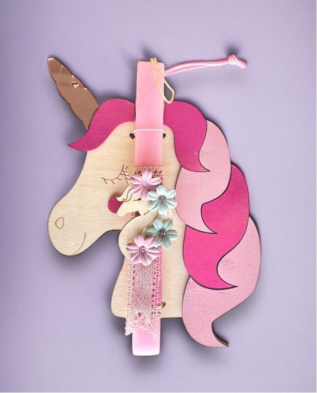 Λαμπάδα Μονόκερος Ροζ (04.21.00.000.6460)