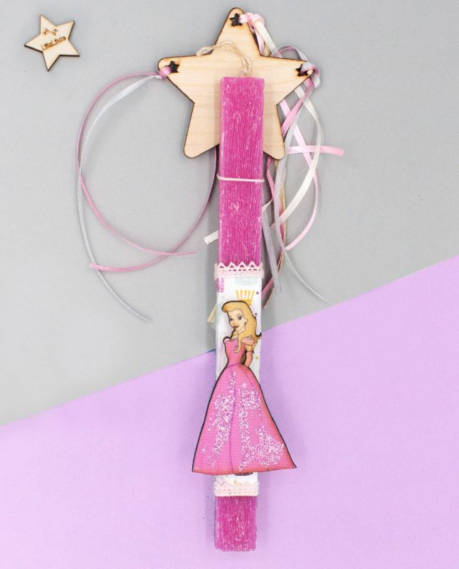 Λαμπάδα Ροζ Πριγκίπισσα Ραβδί (607.2245)