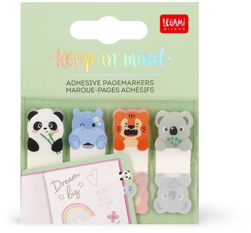 Legami Adhesive Pagemarkers-Keep In Mind-Cute Animals (SKN0003)