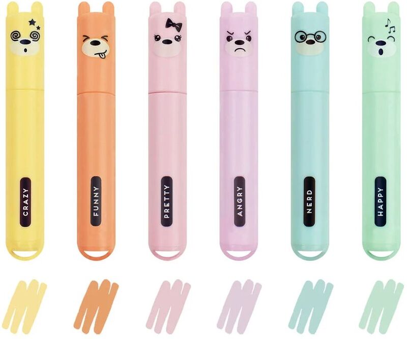 Legami Mini Pastel Highlighters-Teddy's Style (MH0004)