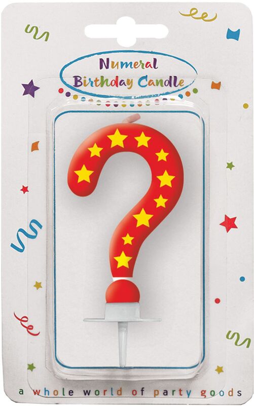 Κεριά Γενεθλίων Με Αστέρια Ερωτηματικό (92629)