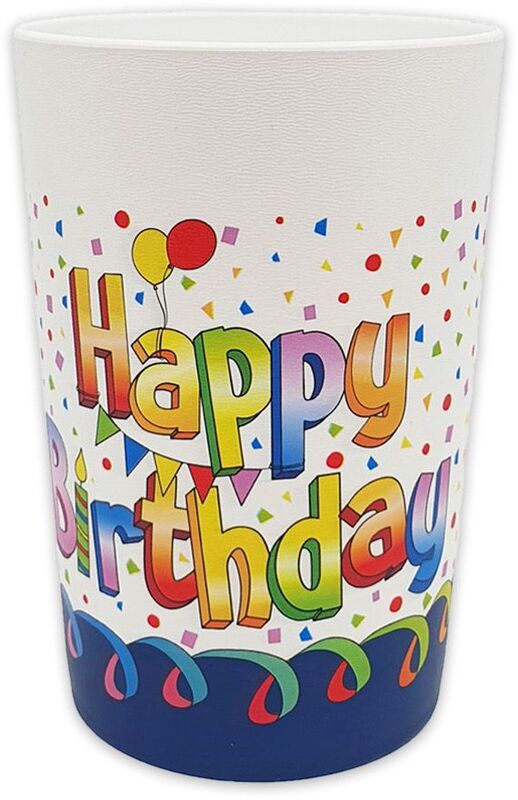 Happy Birhtday Ποτήρια Πολλαπλών Χρήσεων 230ml 2Τμχ (92875)