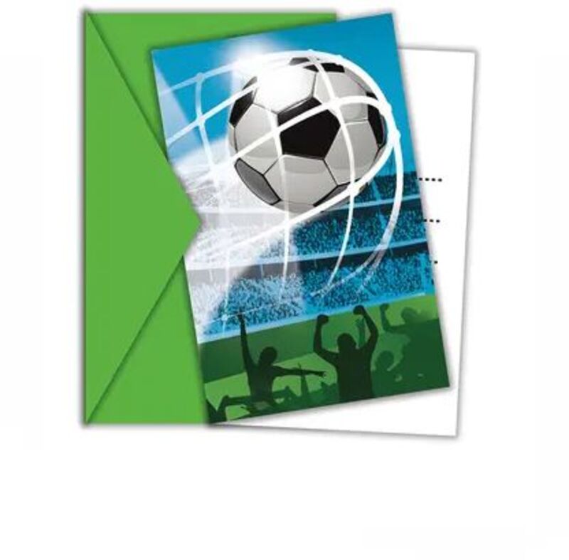 Προσκλήσεις Με Κοπτικά & Φάκελα Soccer Fans 6Τμχ (093753)