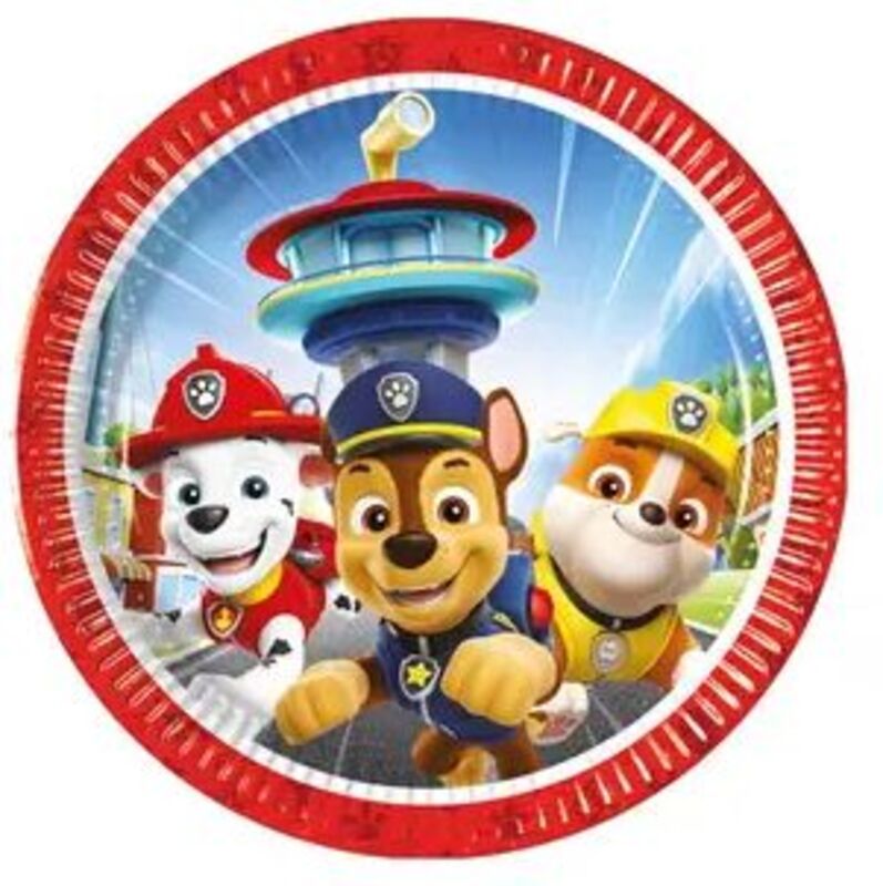 Πιάτα Μεσαία Paw Patrol Rescue Heroes 20cm 8Τμχ (95596)