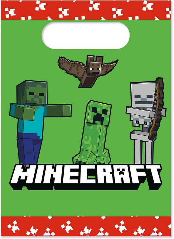 Τσάντες Δώρων Minecraft Χάρτινες 4Τμχ (95659)