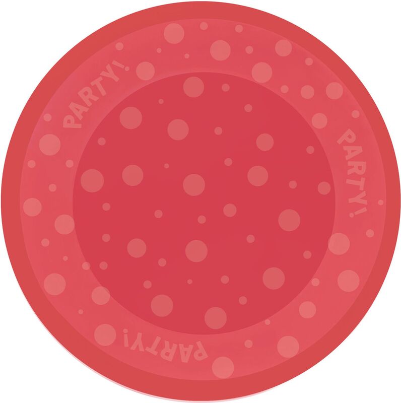 Πιάτο Πολλαπλών Χρήσεων Party-Κόκκινο 21cm (95926)