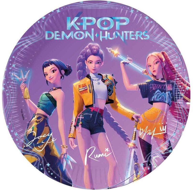 Πιάτα Μεγάλα K-Pop Demon Hunters 23cm 8Τμχ (98638)